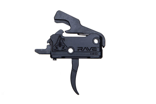 RISE ARMAMENT RAVE 140 SUPER SPORTING TRIGGER W/ ANTI-WALK PINS - BLACK CURVED